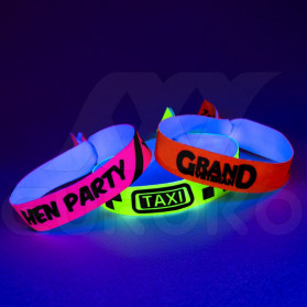 Fluorescent Fabric Wristbands 15mm