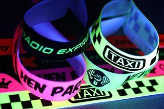 Fluorescent Textile Wristbands, 15mm Fluorescent Textile Wristbands, 15mm